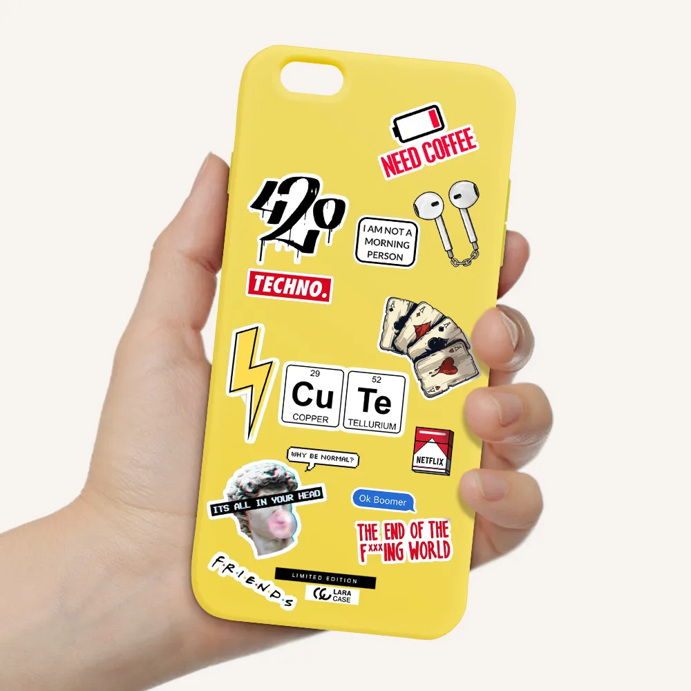 Cute Apple iPhone 6 plus Silicone canary yellow Case