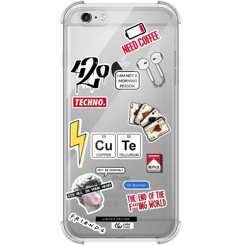 Cute Apple iPhone 6 s plus Clear PC Case