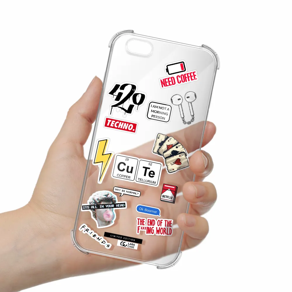 Cute Apple iPhone 6 s plus Clear PC Case