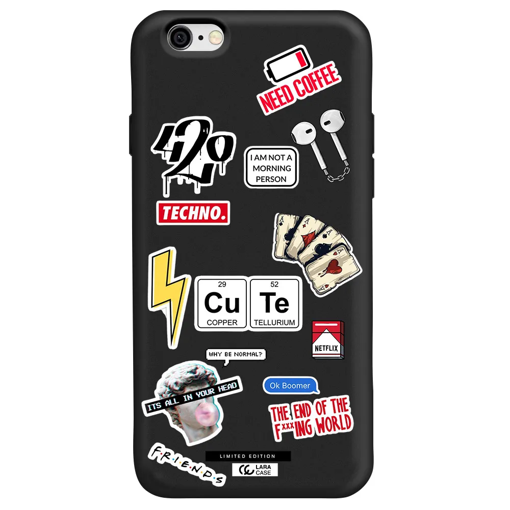 Cute Apple iPhone 6 Silicone black Case