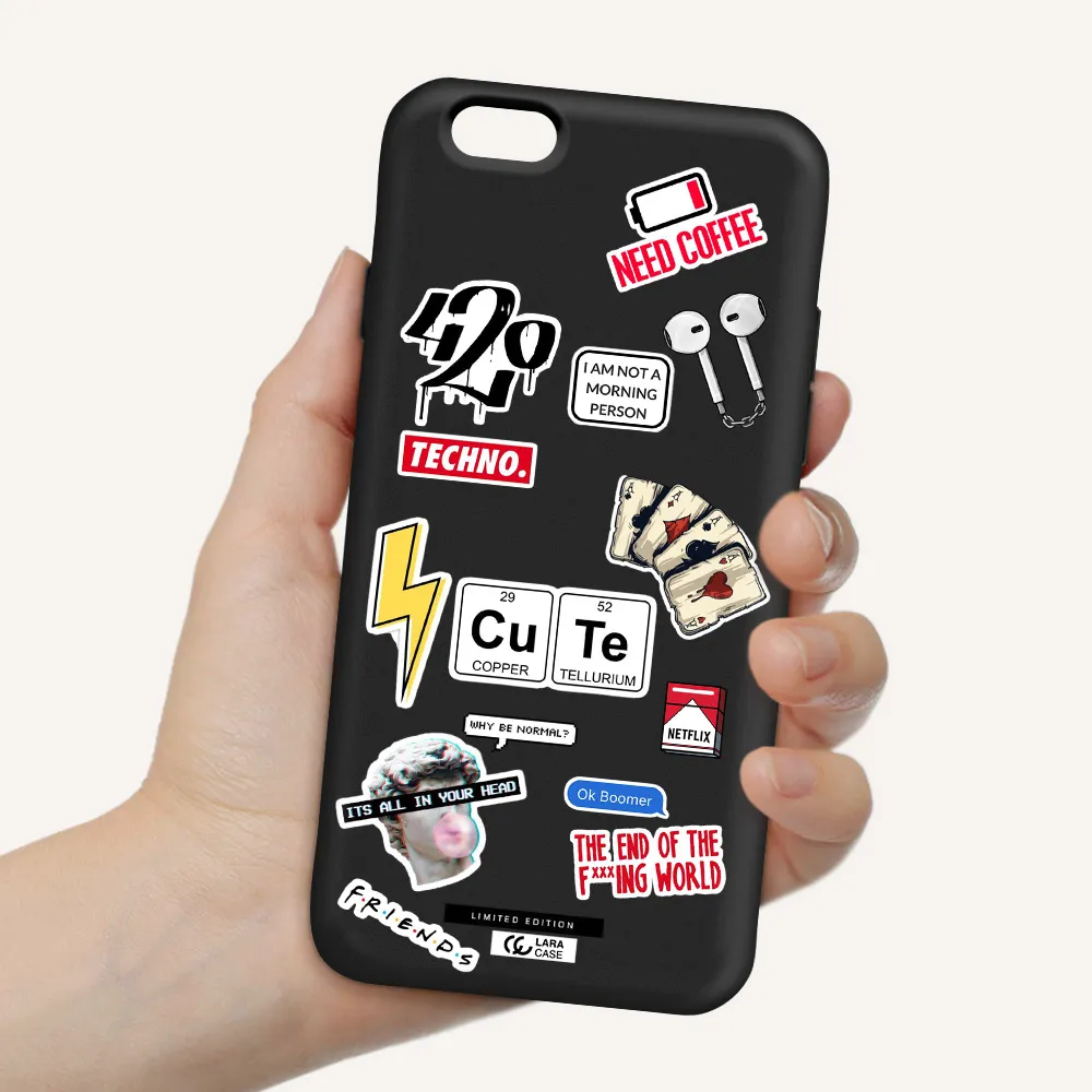 Cute Apple iPhone 6 Silicone black Case