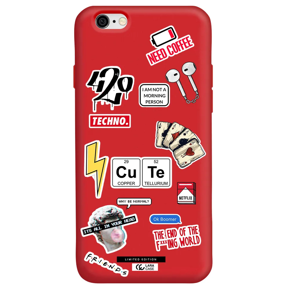 Cute Apple iPhone 6 Silicone Imperial Red Case