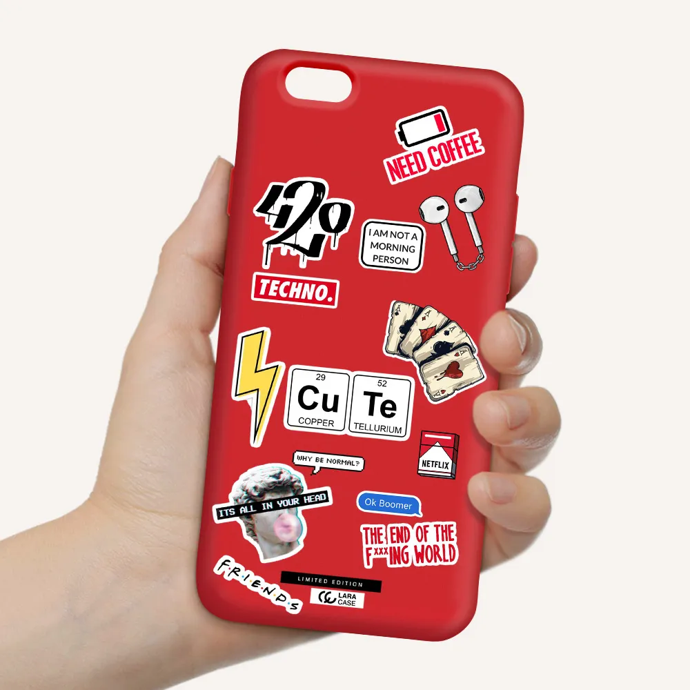 Cute Apple iPhone 6 Silicone Imperial Red Case