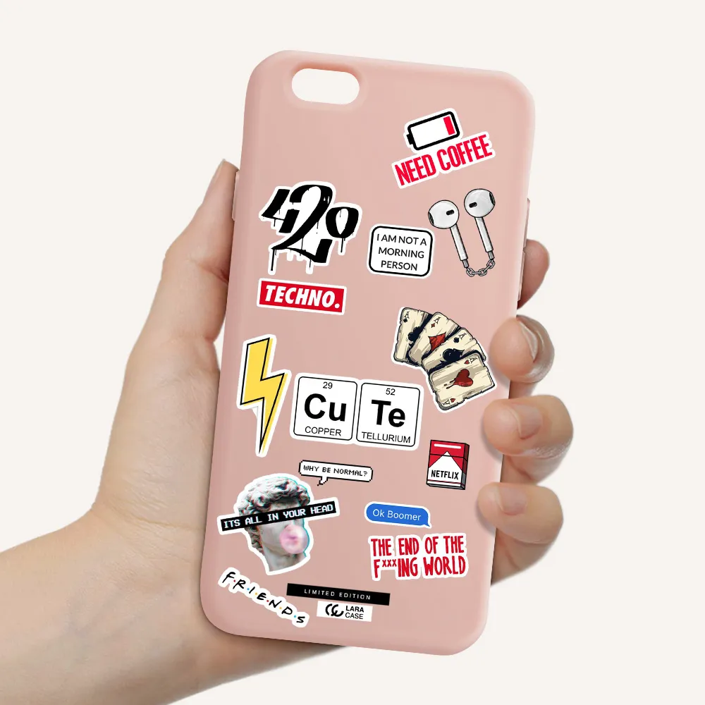 Cute Apple iPhone 6 Silicone pastel pink Case