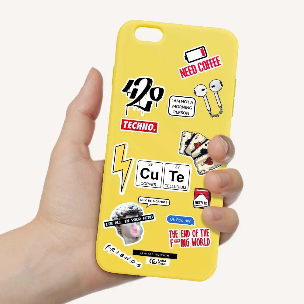 Cute Apple iPhone 6S Silicone canary yellow Case