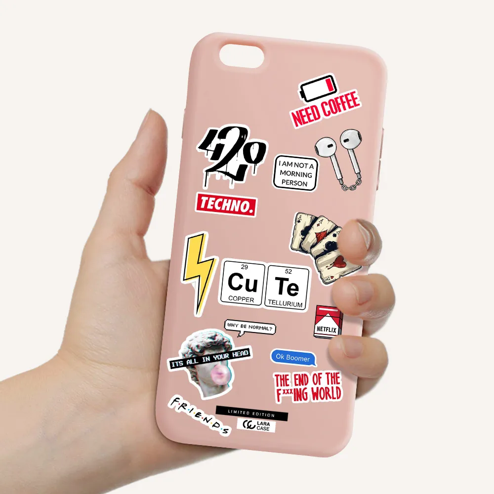 Cute Apple iPhone 6S Silicone pastel pink Case