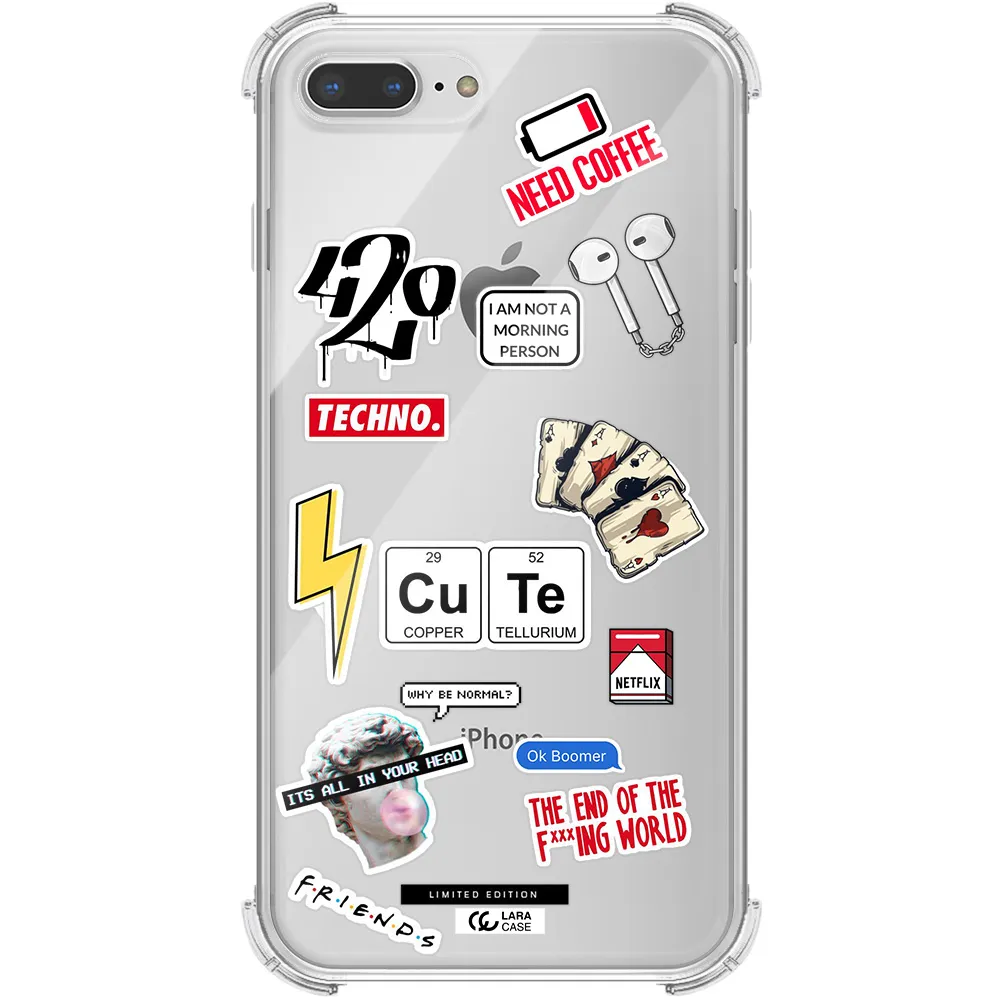 Cute Apple iPhone 7 plus Clear PC Case