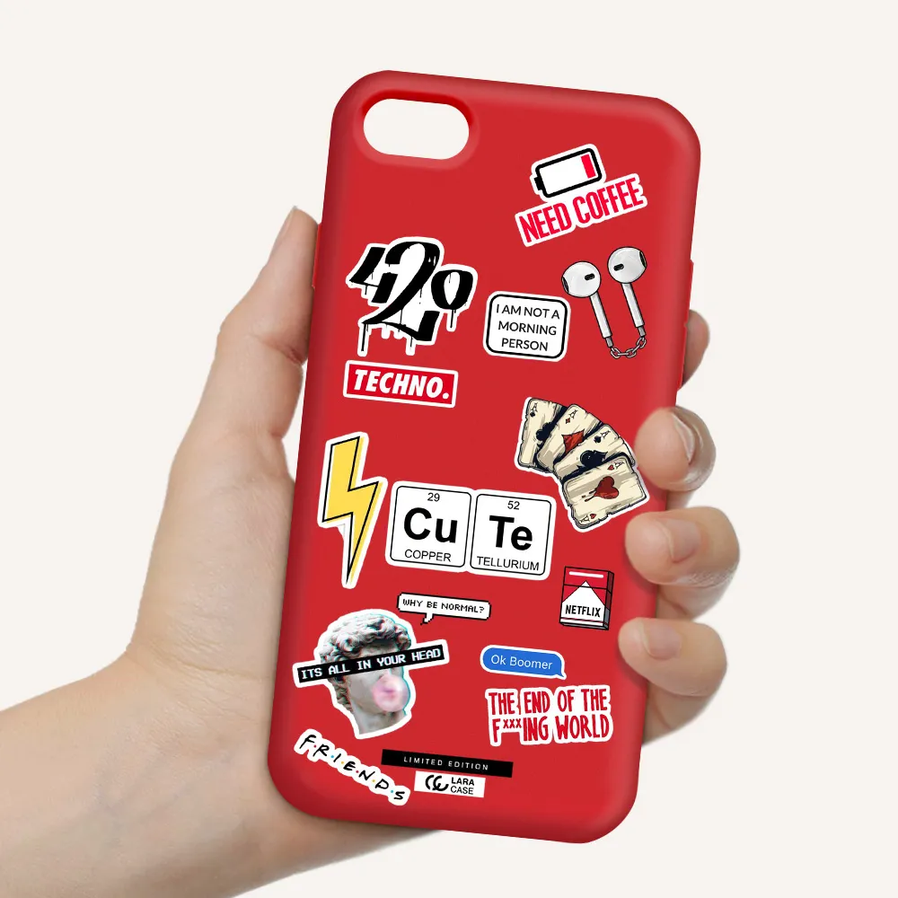 Cute Apple iPhone 7 Silicone Imperial Red Case