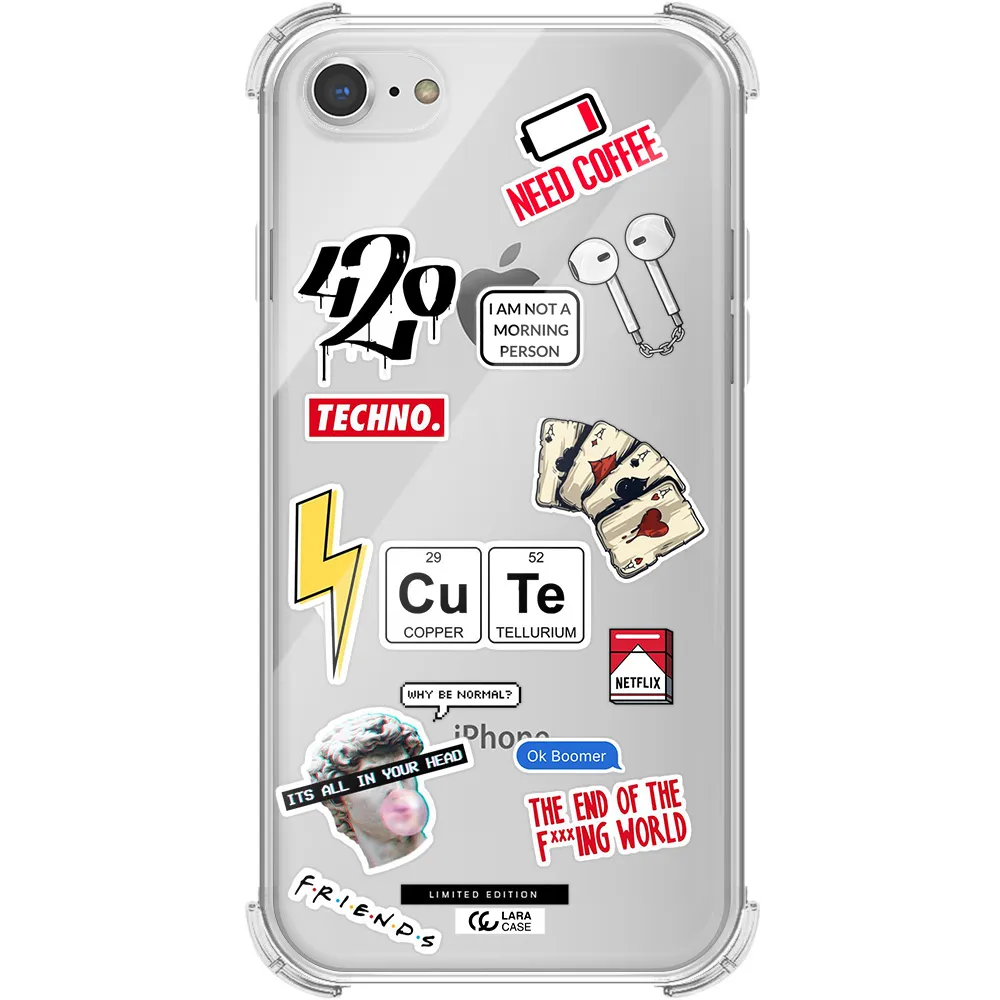 Cute Apple iPhone 8 Clear PC Case