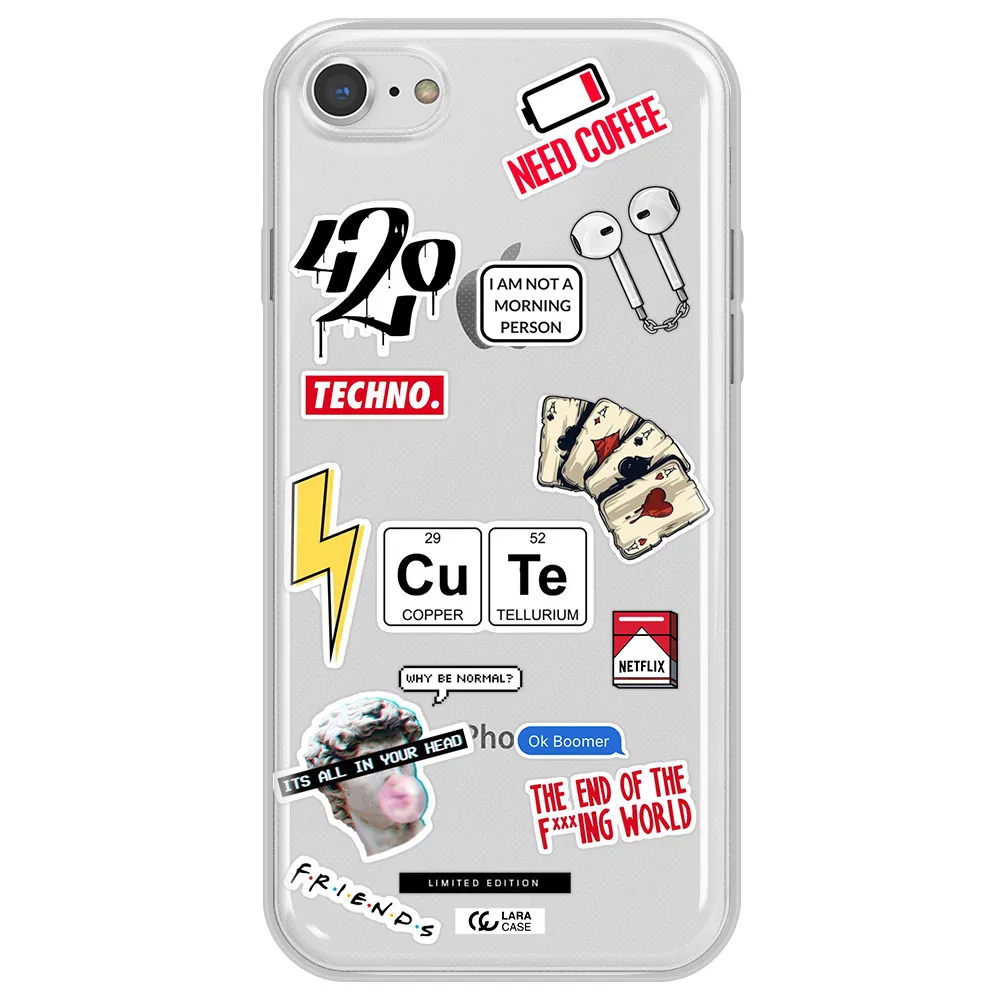 Cute Apple iPhone 8 Clear TPU Case