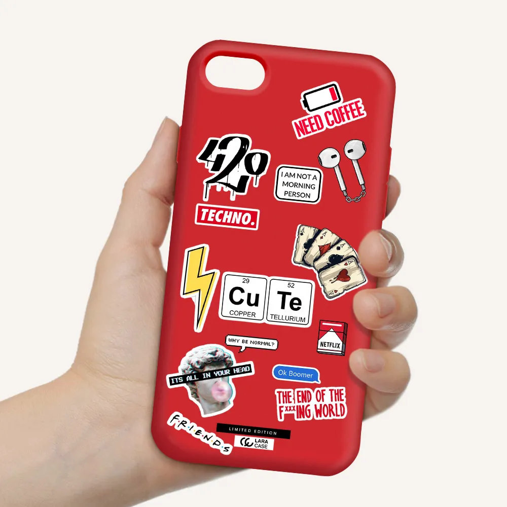 Cute Apple iPhone 8 Silicone Imperial Red Case