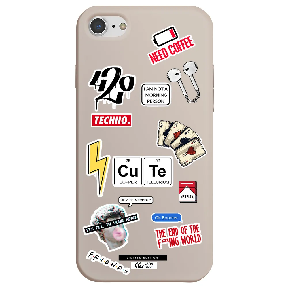 Cute Apple iPhone 8 Silicone Stone Case