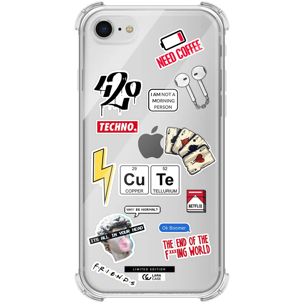 Cute Apple iPhone se 2020 Clear PC Case