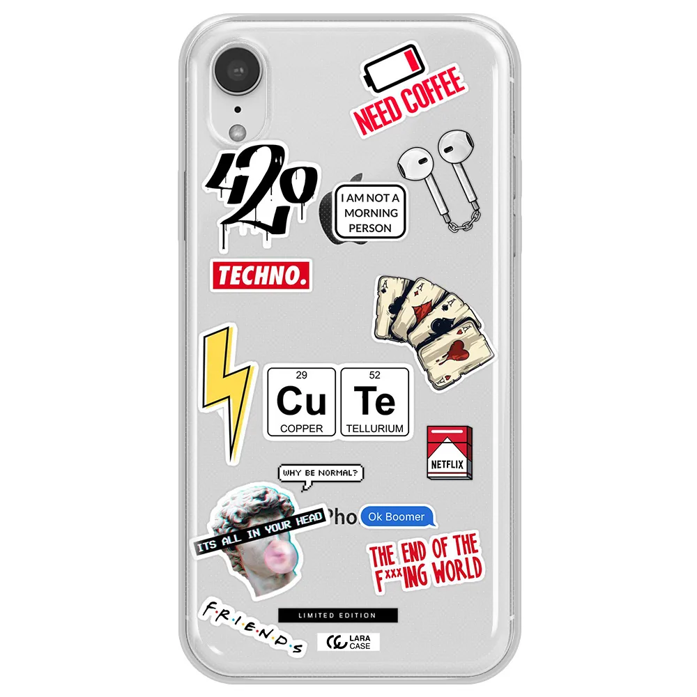 Cute Apple iPhone XR Clear TPU Case