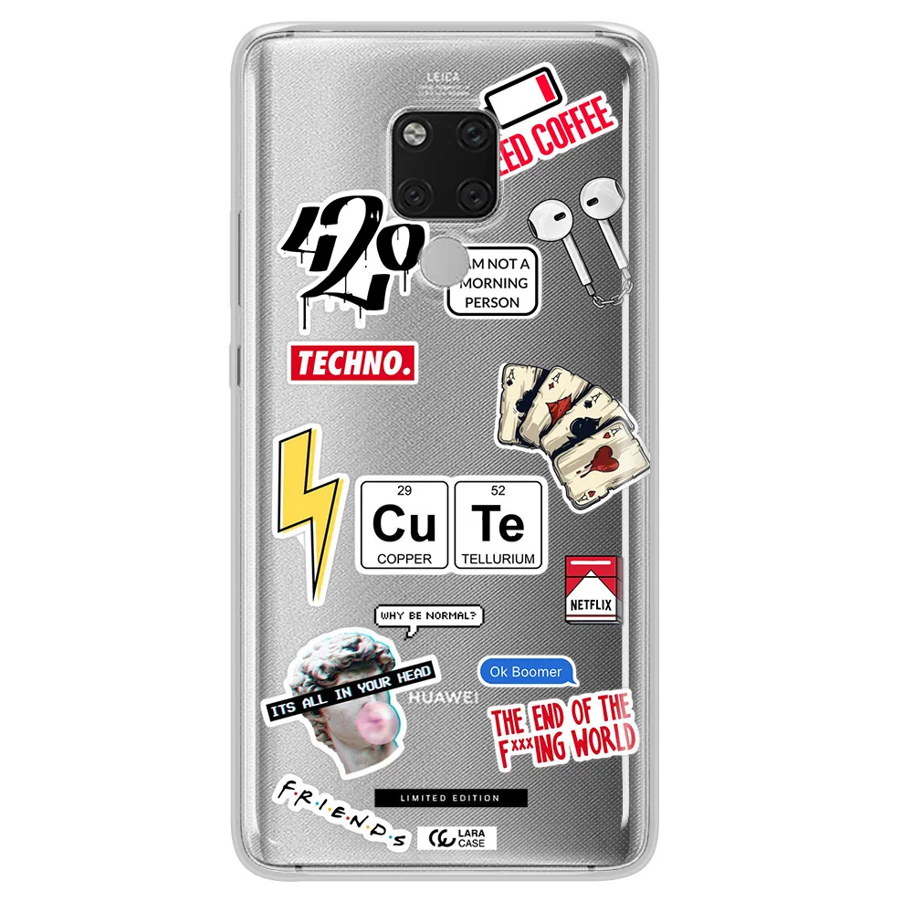 Cute Huawei Mate 20X Clear TPU Case