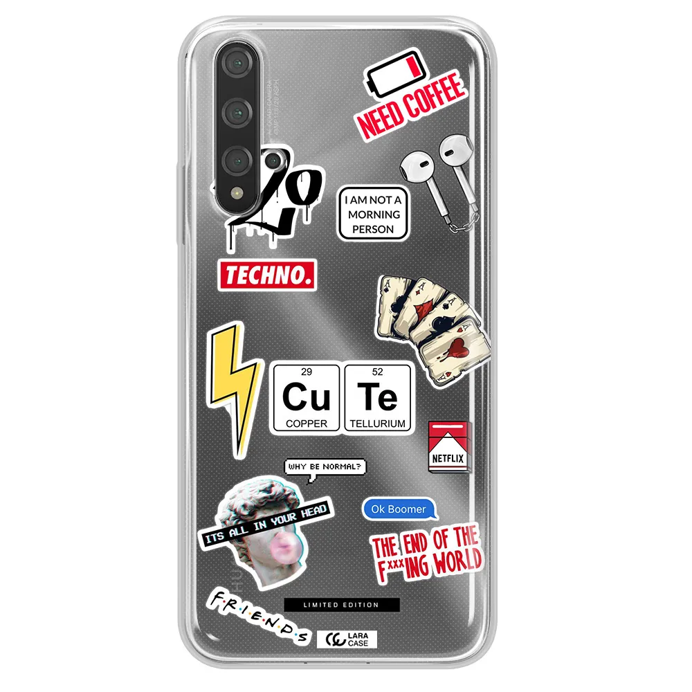 Cute Huawei Nova 5t Clear TPU Case