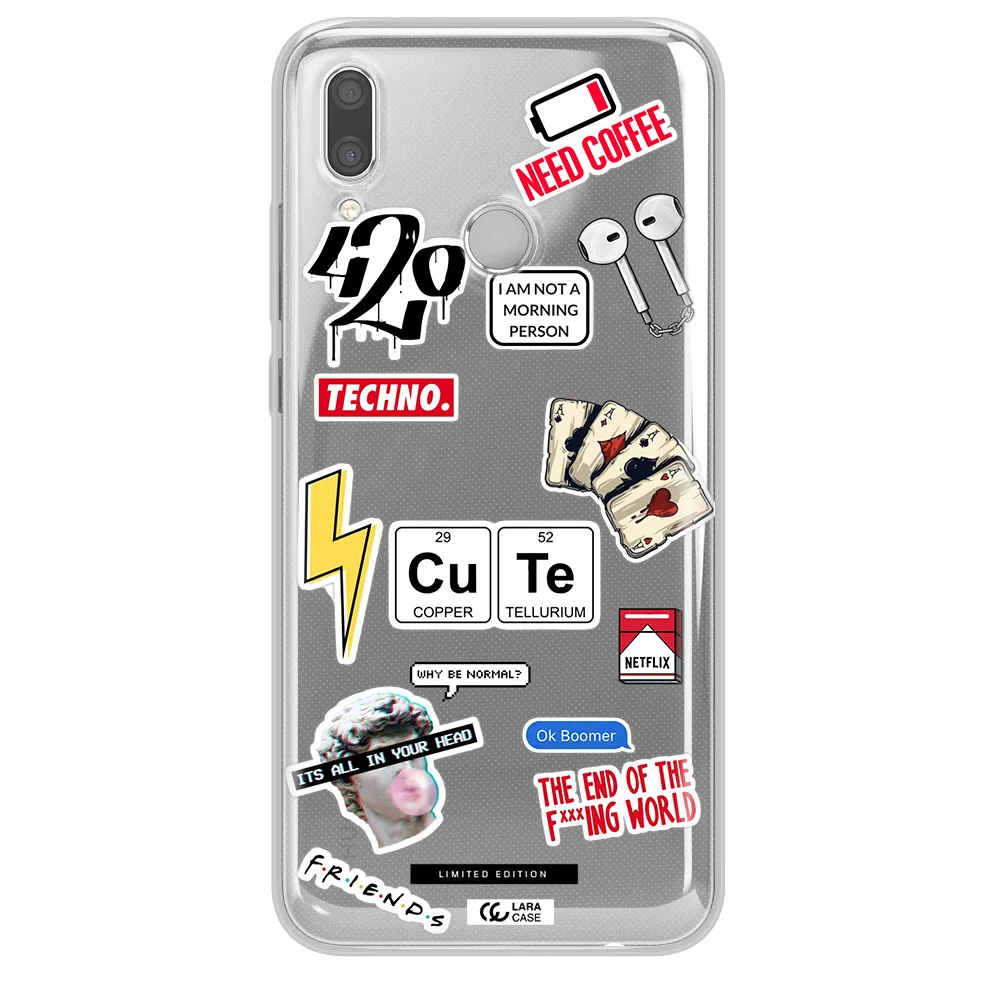 Cute Huawei P Smart 2019 Clear TPU Case