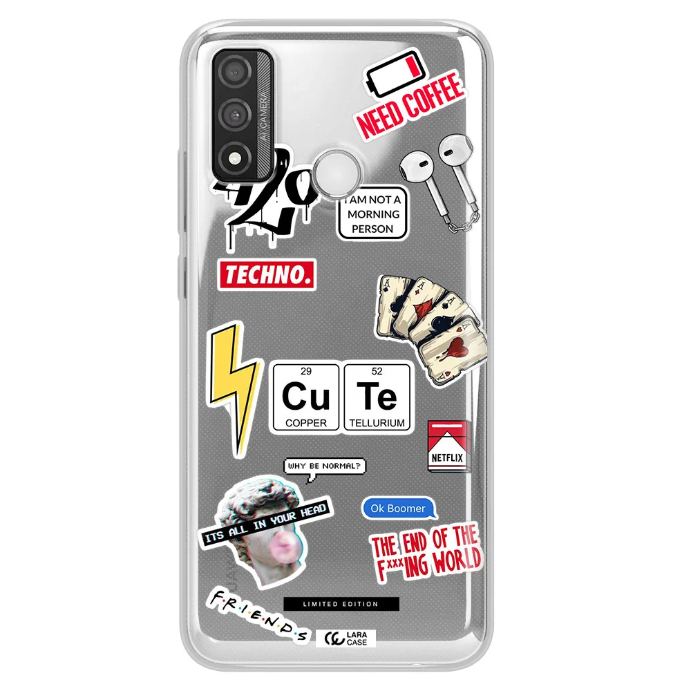 Cute Huawei P Smart 2020 Clear TPU Case