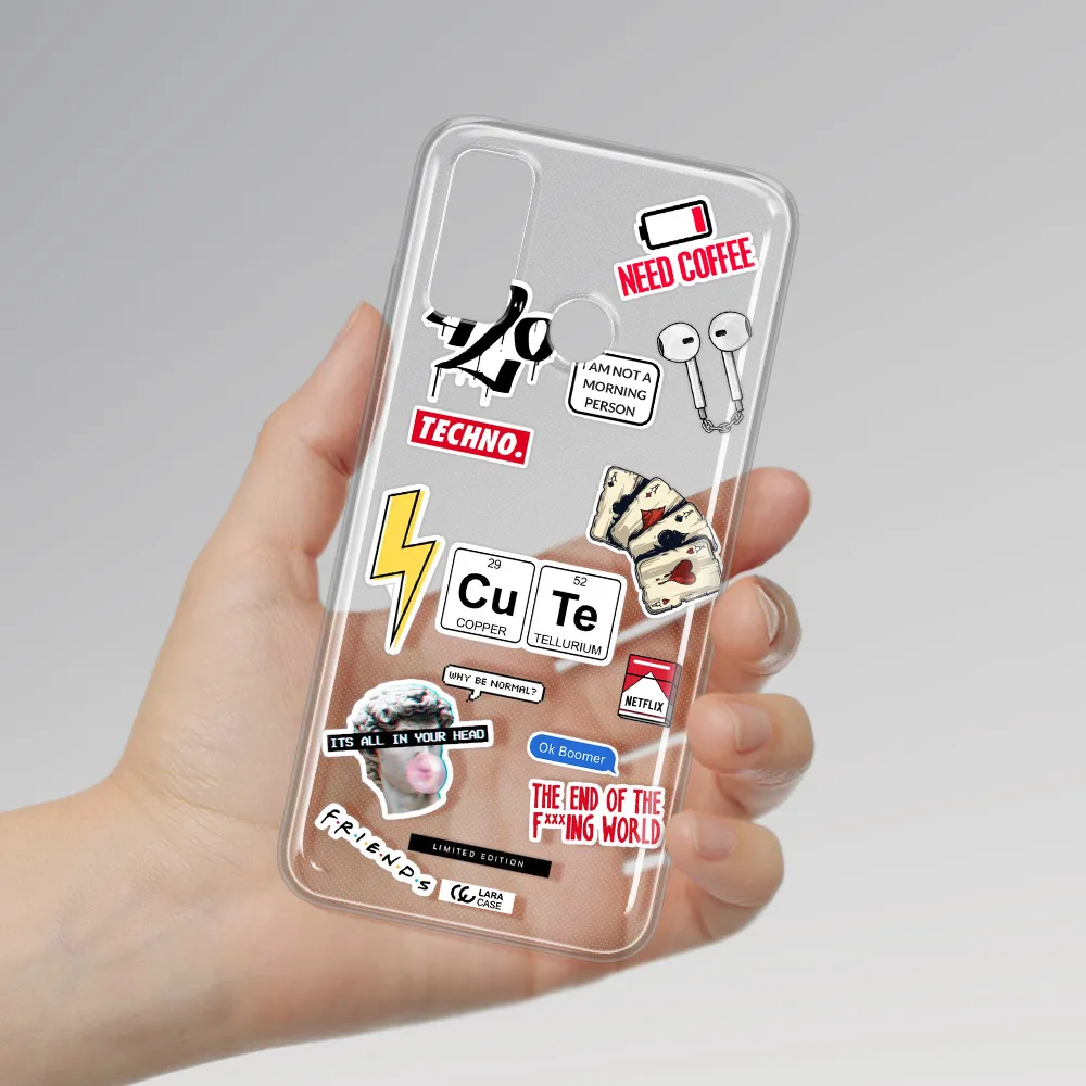 Cute Huawei P Smart 2020 Clear TPU Case
