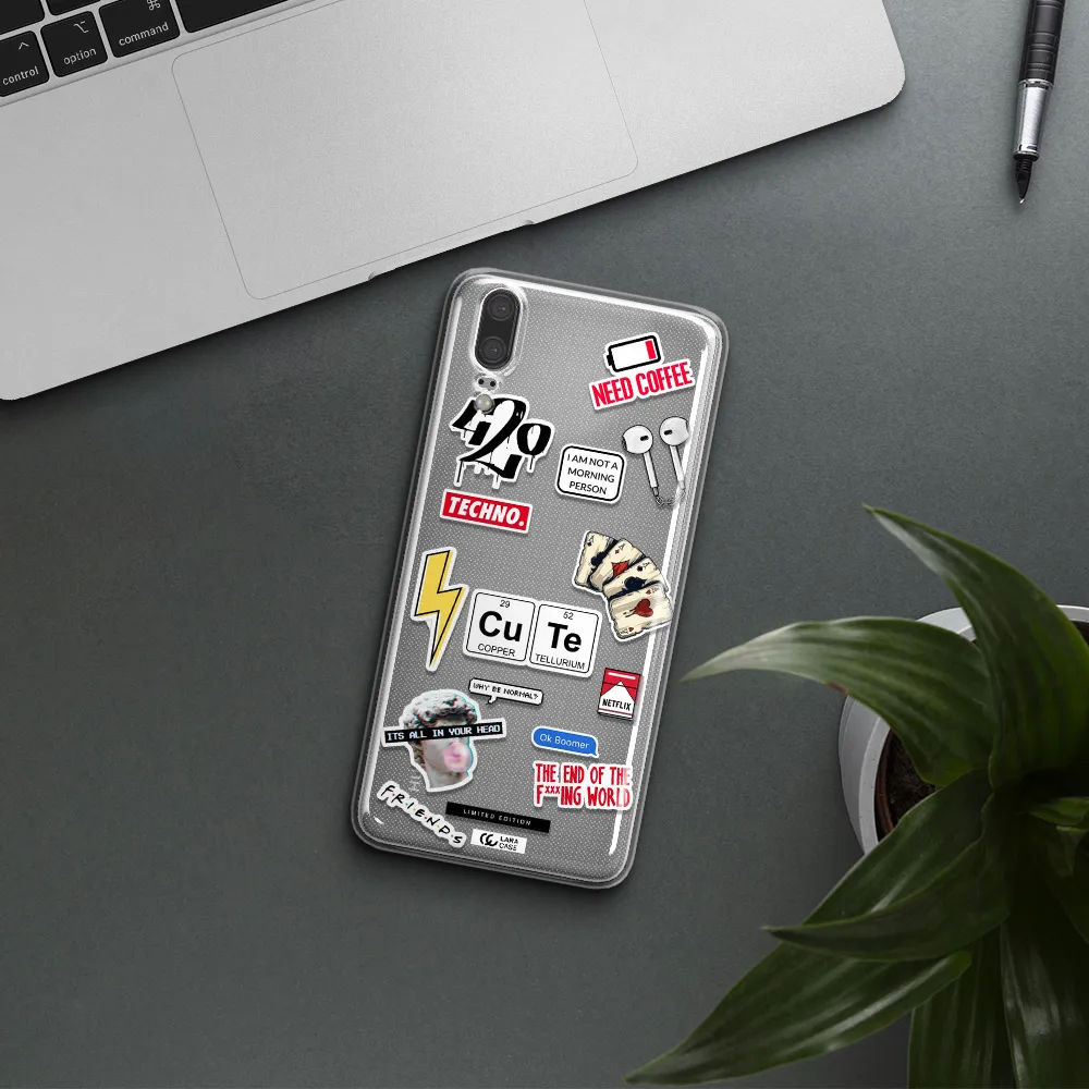 Cute Huawei P20 Clear TPU Case