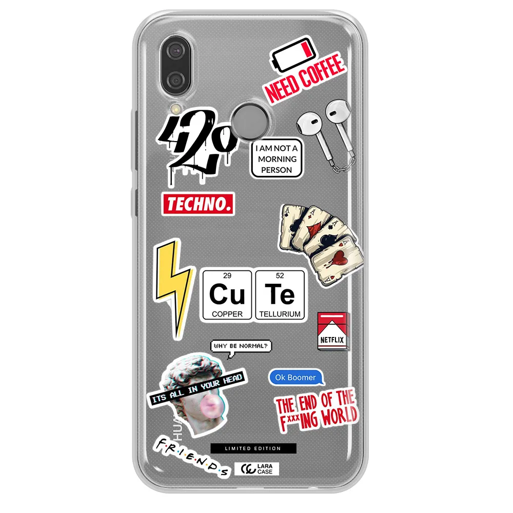 Cute Huawei P20 Lite Clear TPU Case