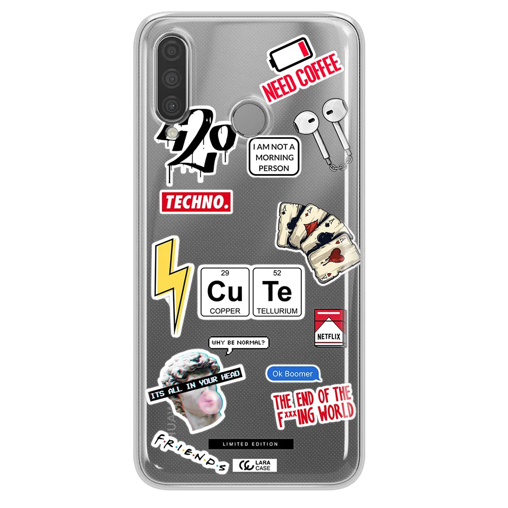 Cute Huawei P30 Lite Clear TPU Case