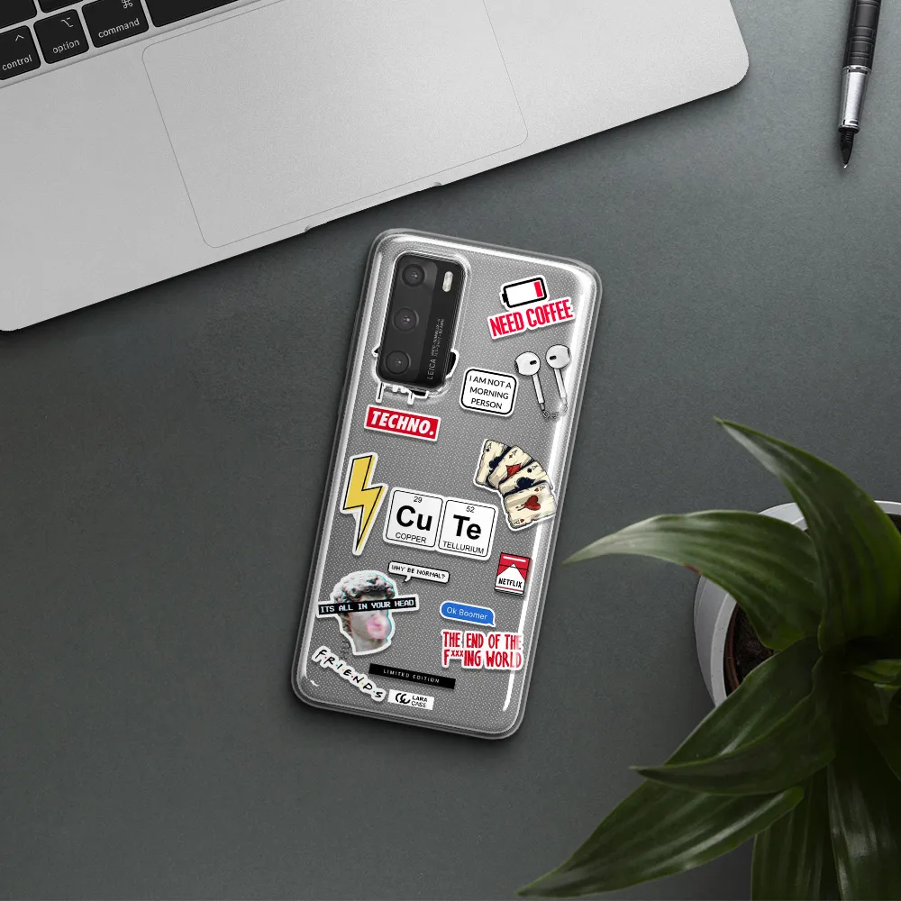 Cute Huawei P40 Clear TPU Case