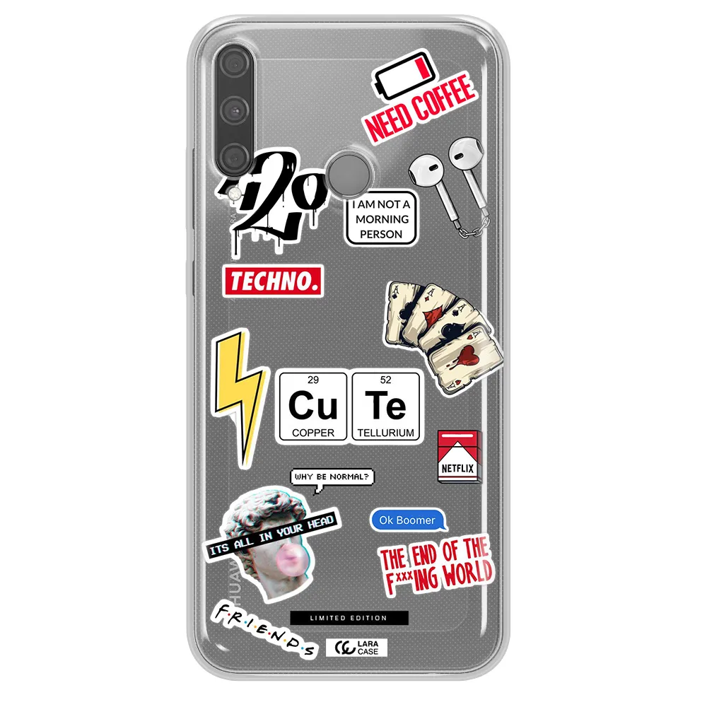 Cute Huawei P40 Lite E Clear TPU Case