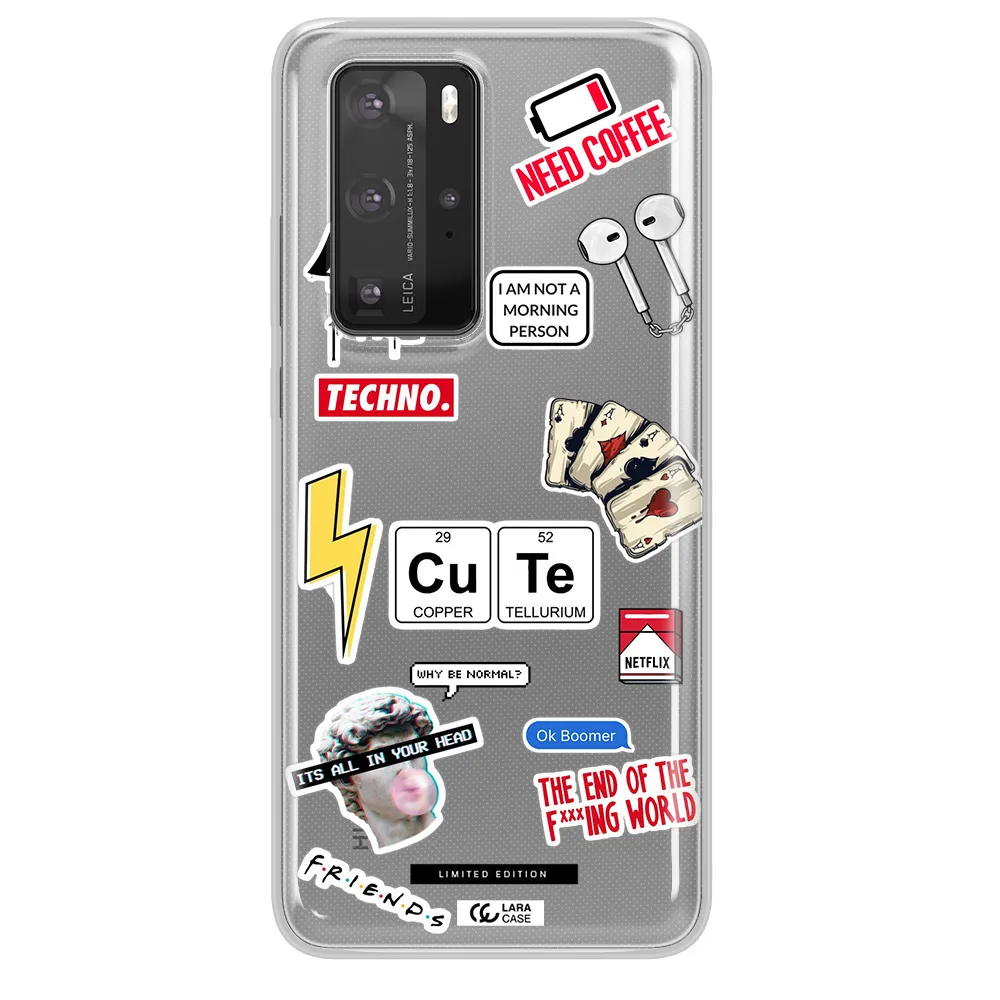 Cute Huawei P40 Pro Clear TPU Case