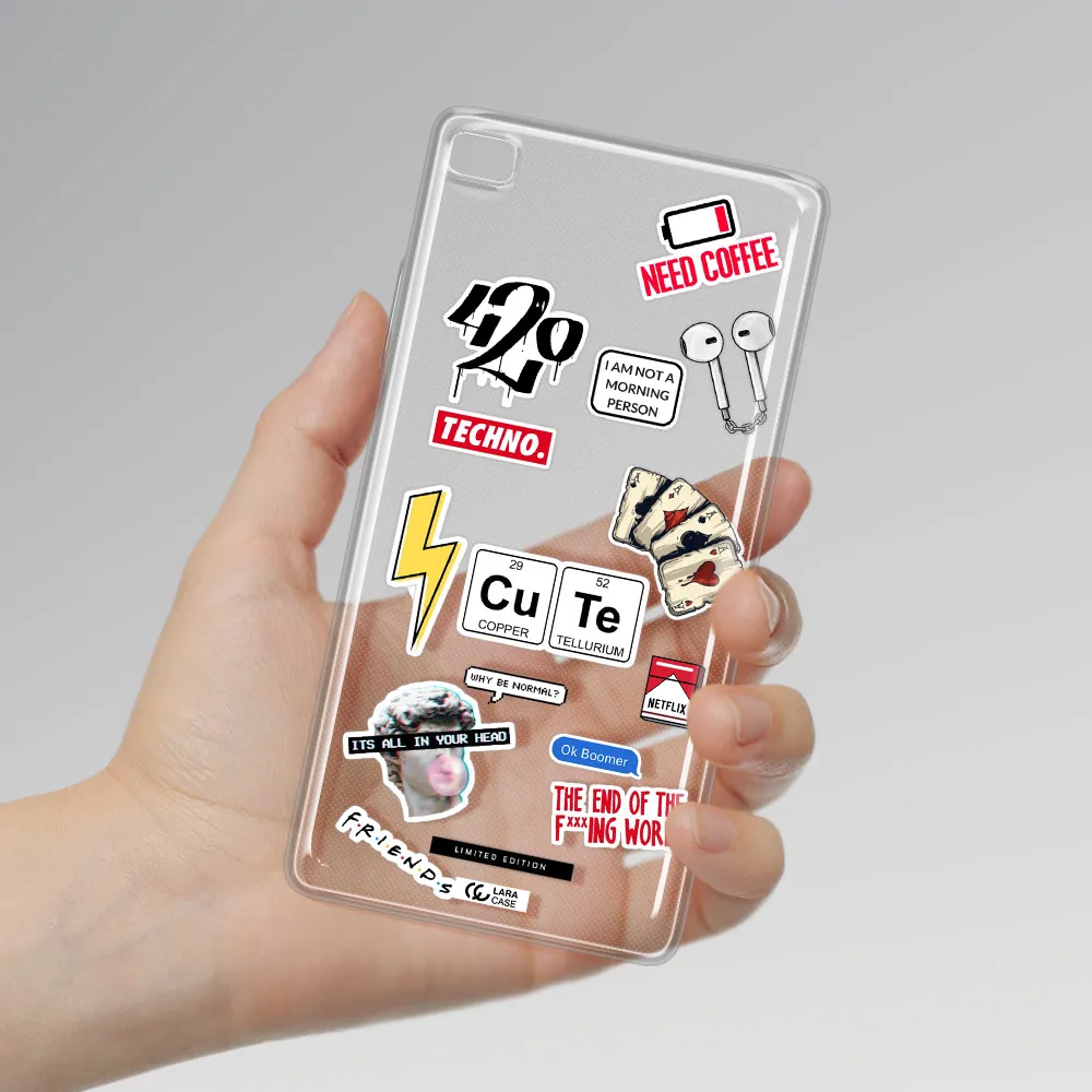 Cute Huawei P8 Clear TPU Case