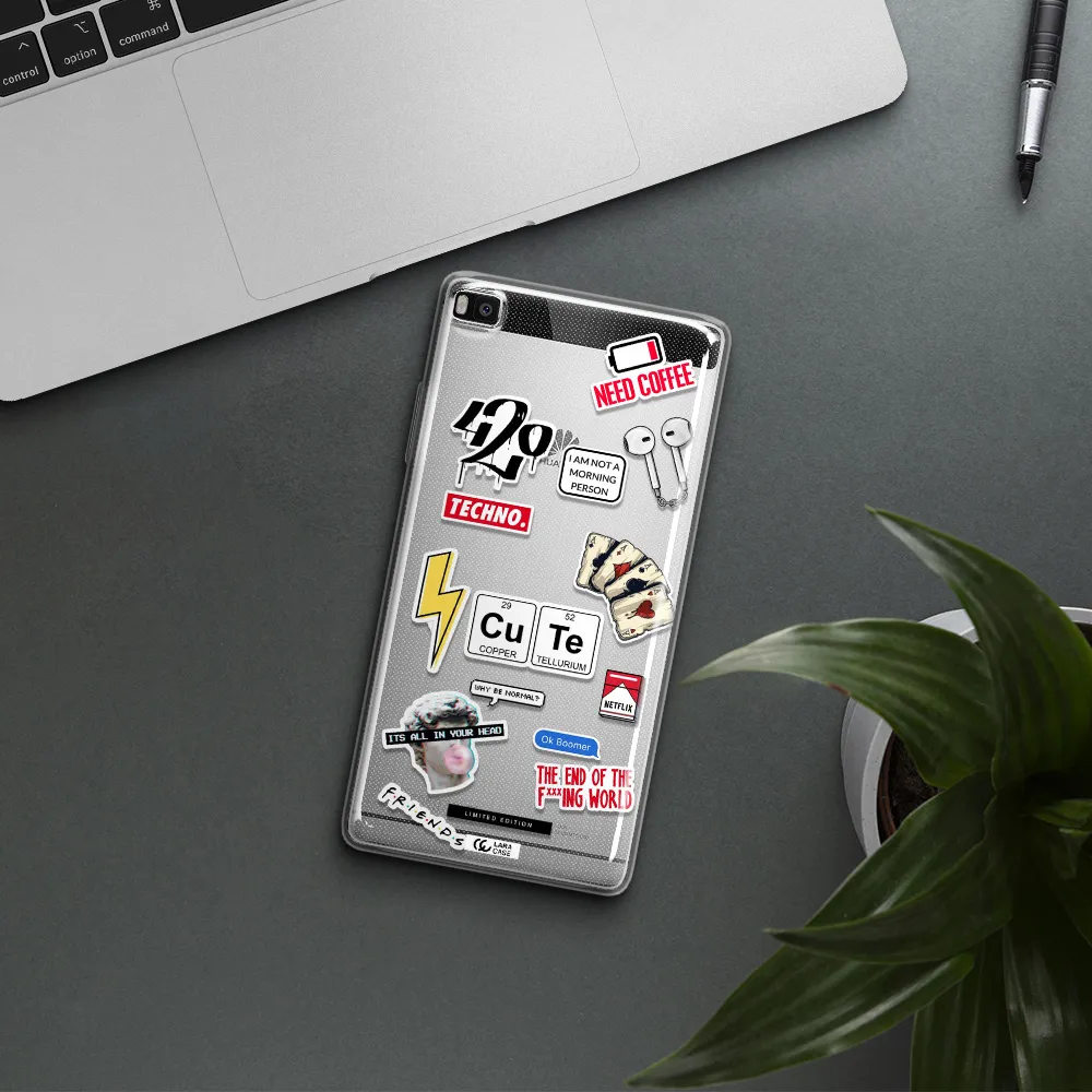 Cute Huawei P8 Clear TPU Case