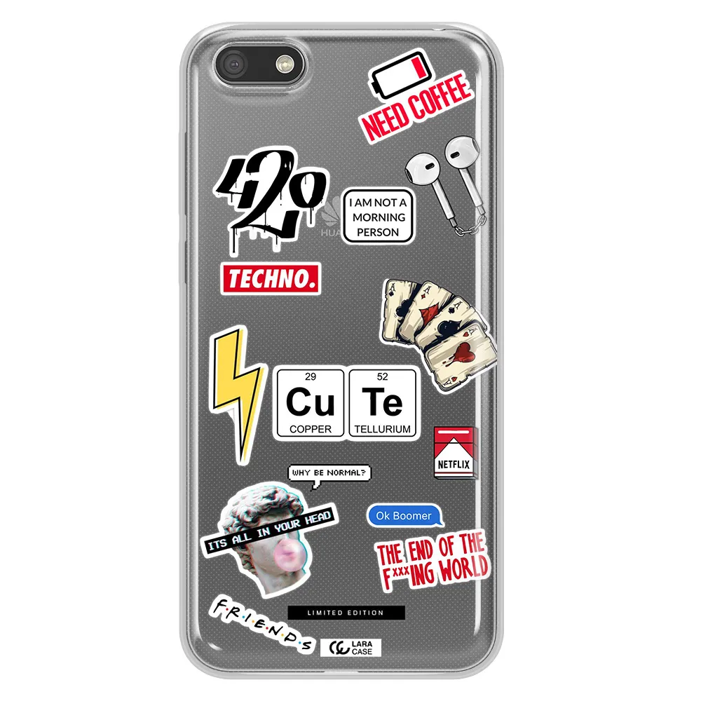 Cute Huawei Y5 2018 Clear TPU Case