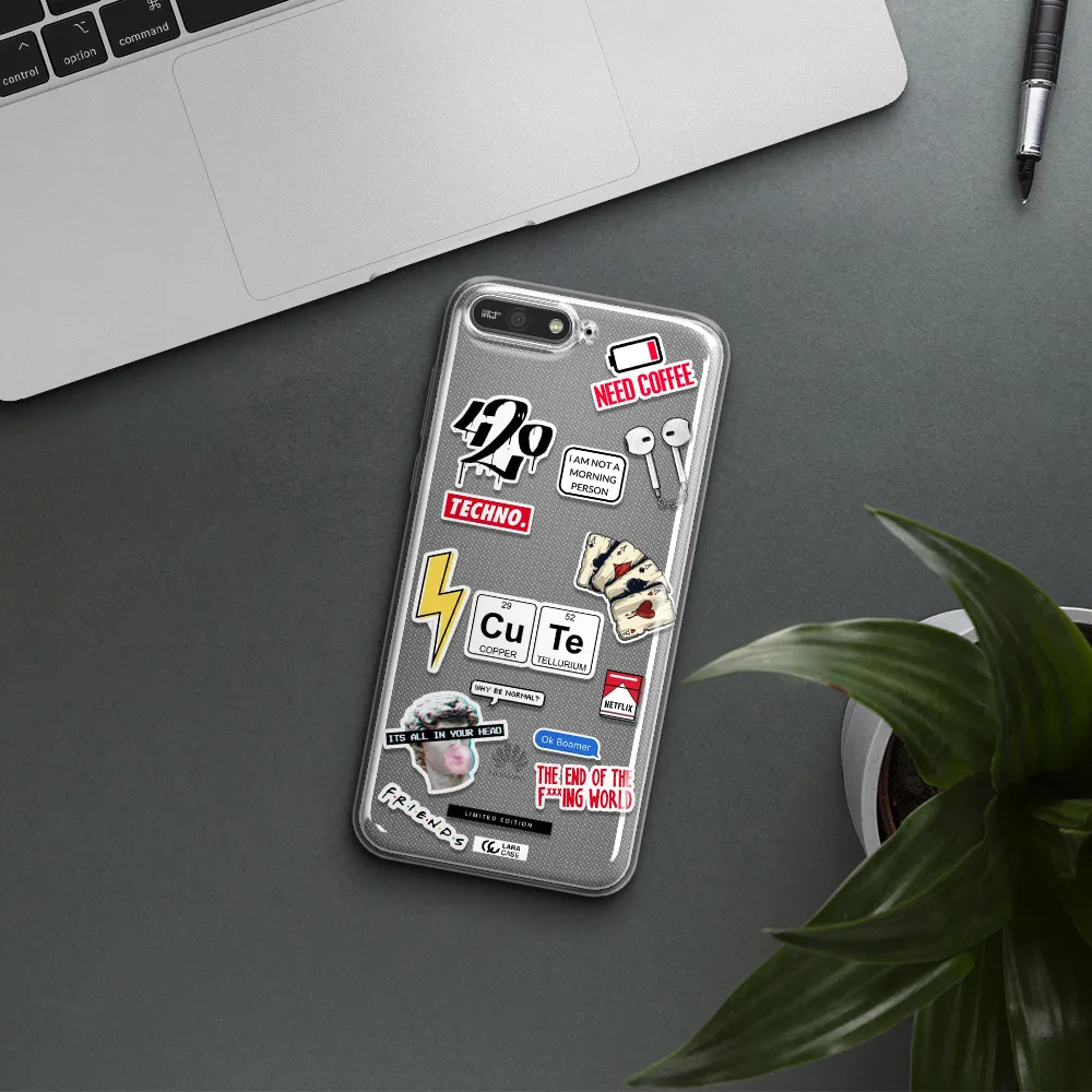 Cute Huawei Y6 2018 Clear TPU Case