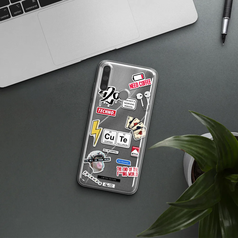 Cute Huawei Y6P Clear TPU Case