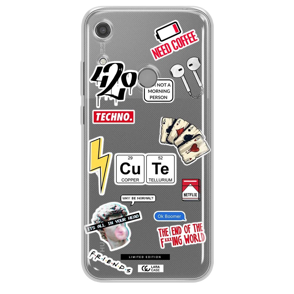 Cute Huawei Y6S Clear TPU Case