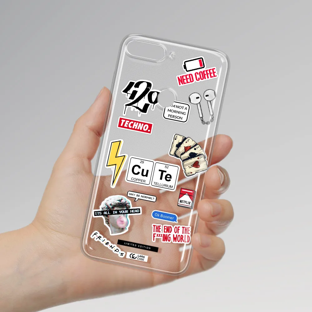 Cute Huawei Y7 2018 Clear TPU Case