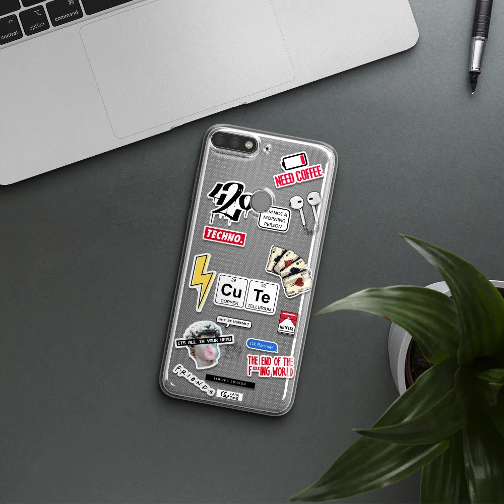 Cute Huawei Y7 Prime 2018 Clear TPU Case