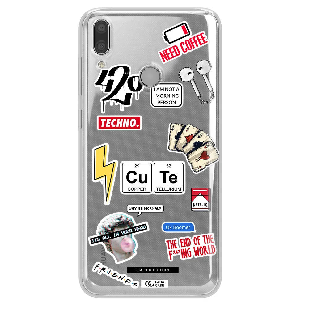 Cute Huawei Y9 2019 Clear TPU Case