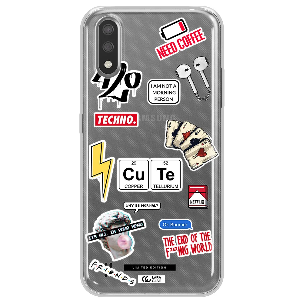 Cute Samsung A01 Clear TPU Case