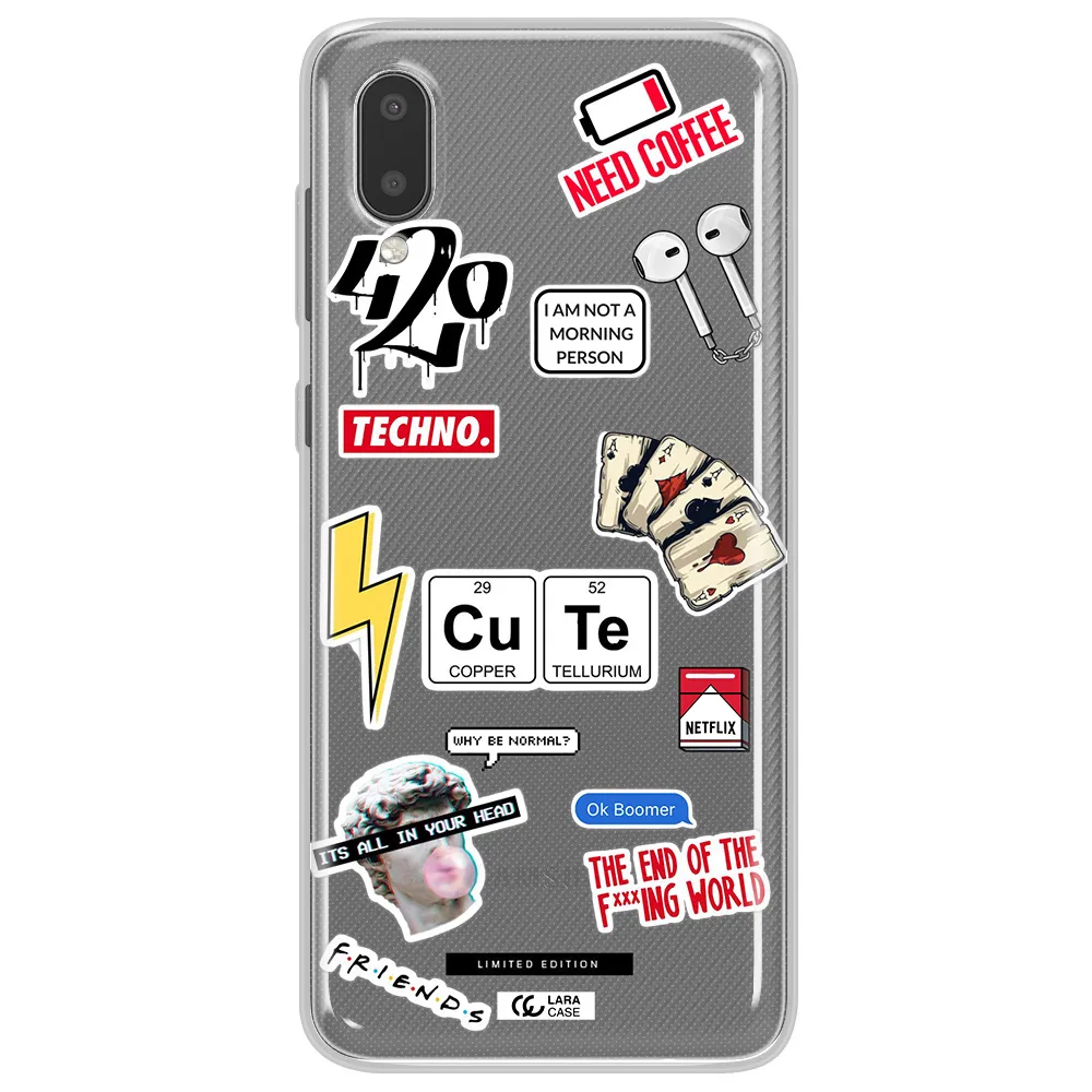 Cute Samsung A02 Clear TPU Case