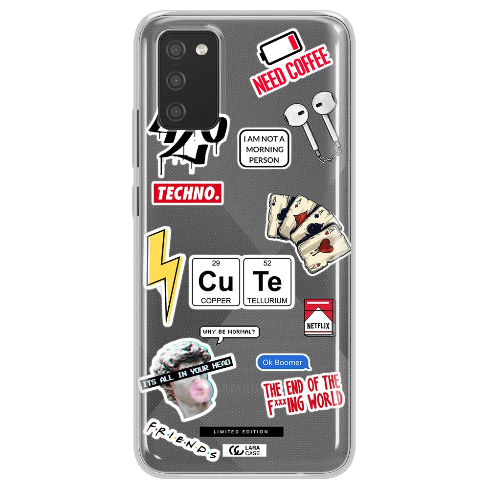 Cute Samsung A02S Clear TPU Case