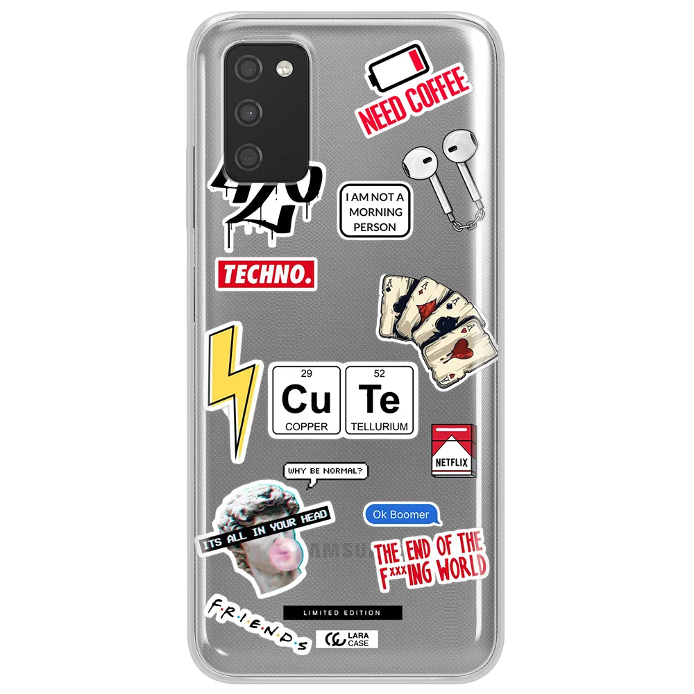 Cute Samsung A03S Clear TPU Case