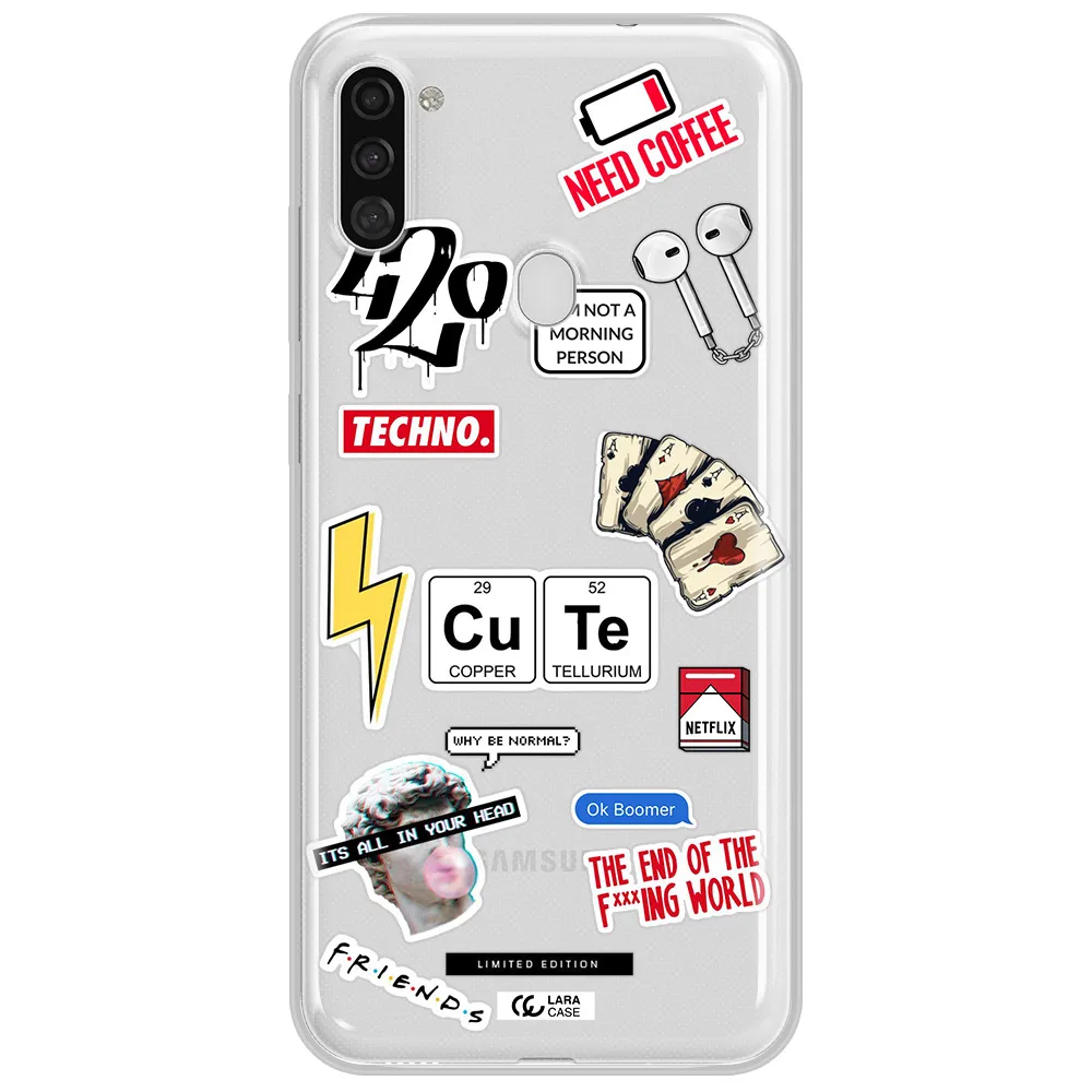 Cute Samsung A11 Clear TPU Case