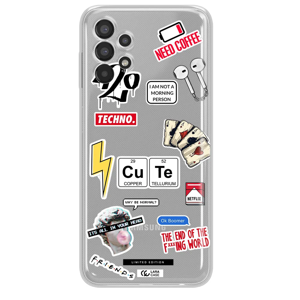 Cute Samsung A13 Clear TPU Case