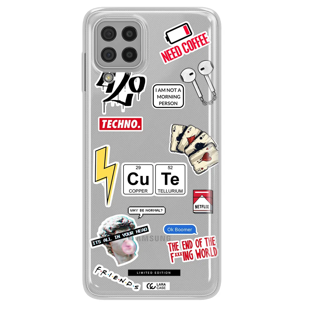 Cute Samsung A22 4g Clear TPU Case