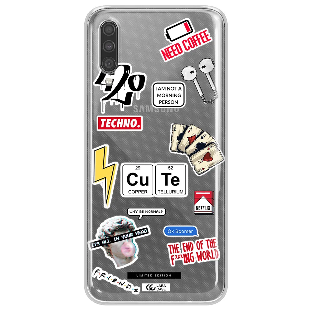 Cute Samsung A30S Clear TPU Case