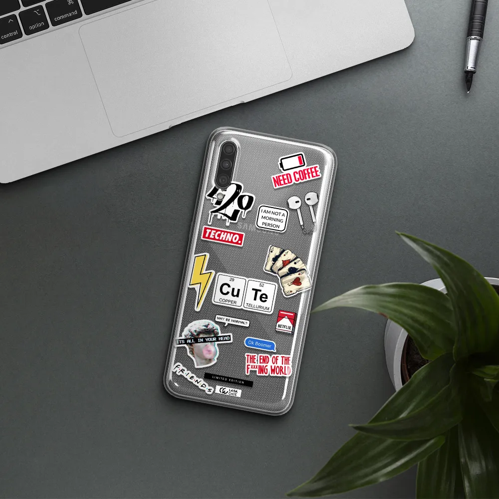 Cute Samsung A30S Clear TPU Case