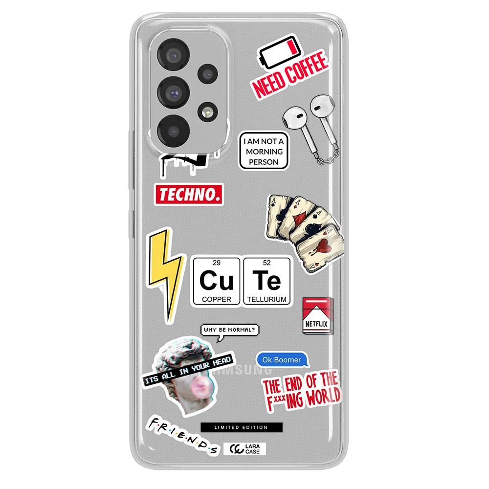 Cute Samsung A53 Clear TPU Case