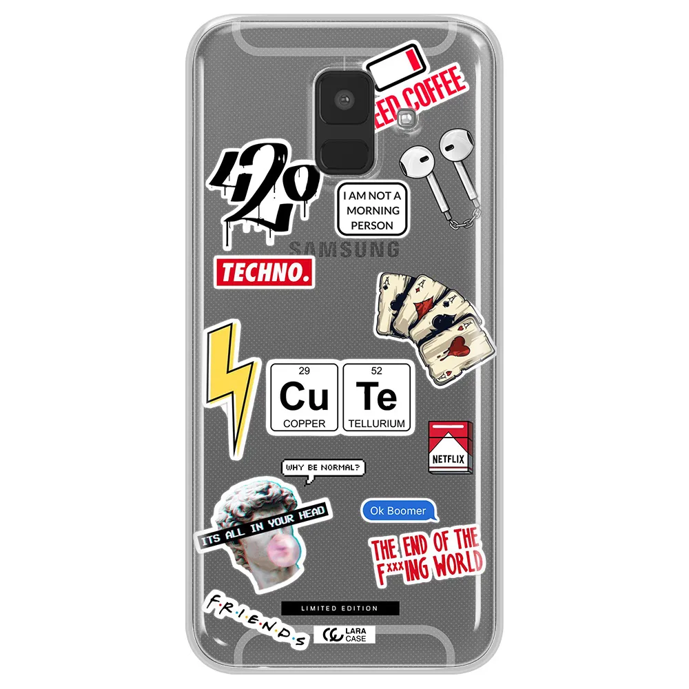 Cute Samsung A6 Clear TPU Case