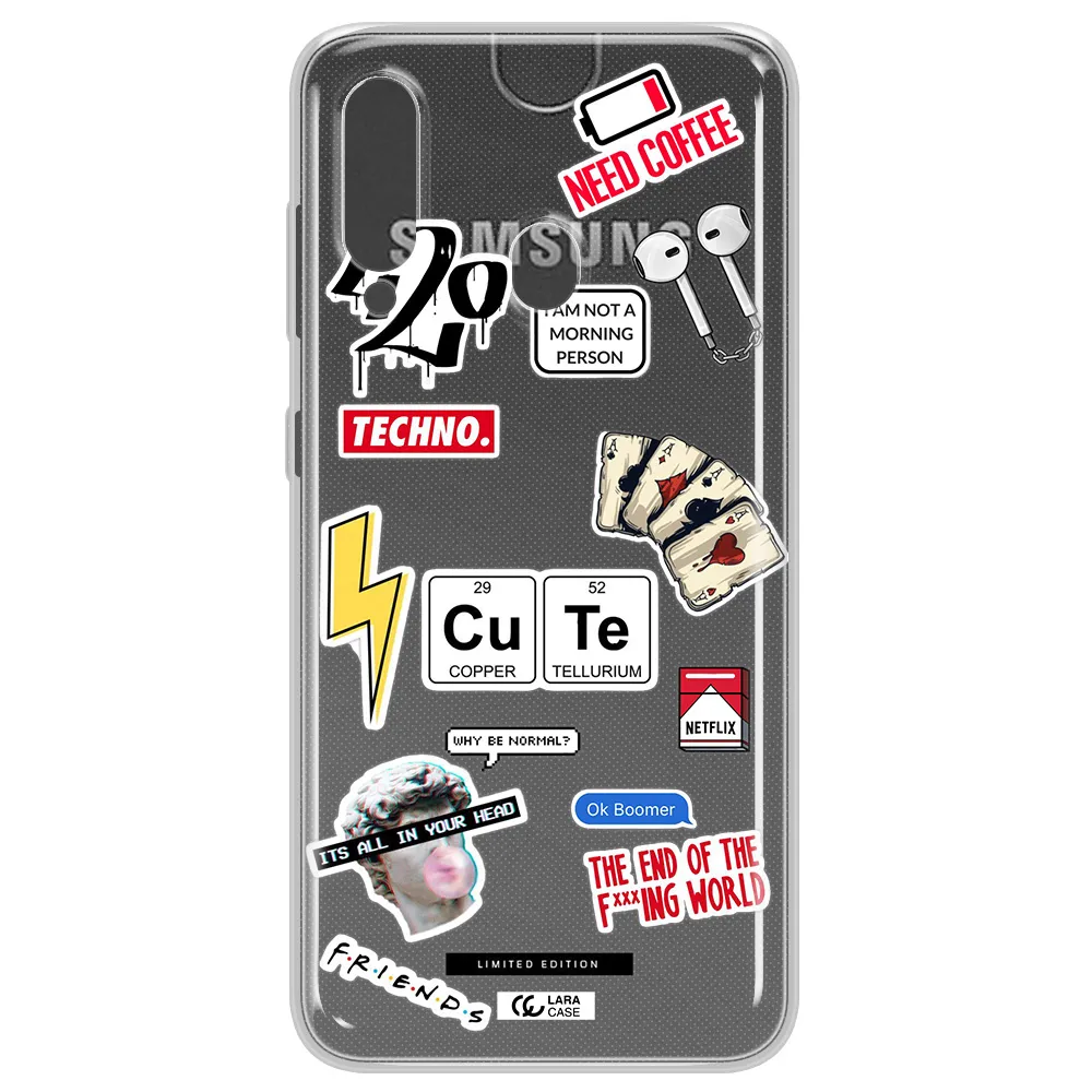Cute Samsung A60 Clear TPU Case